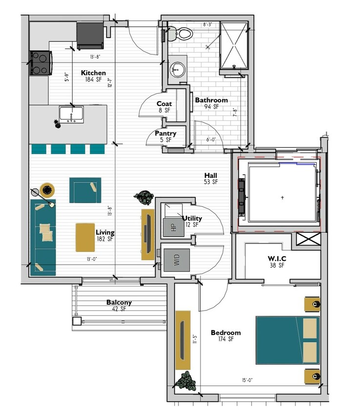 The Plymouth - One Bedroom One Bathroom - Plymouth