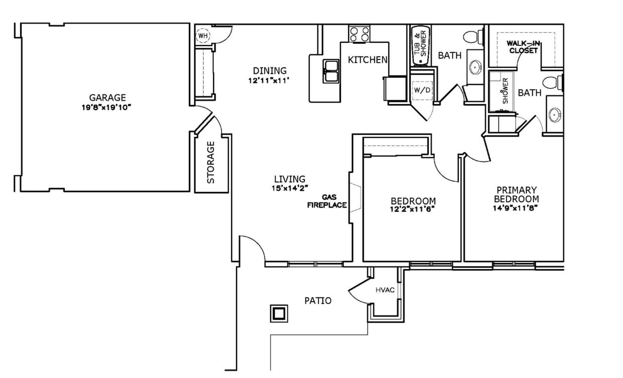 Floor Plan - T1 - Lower Town Home