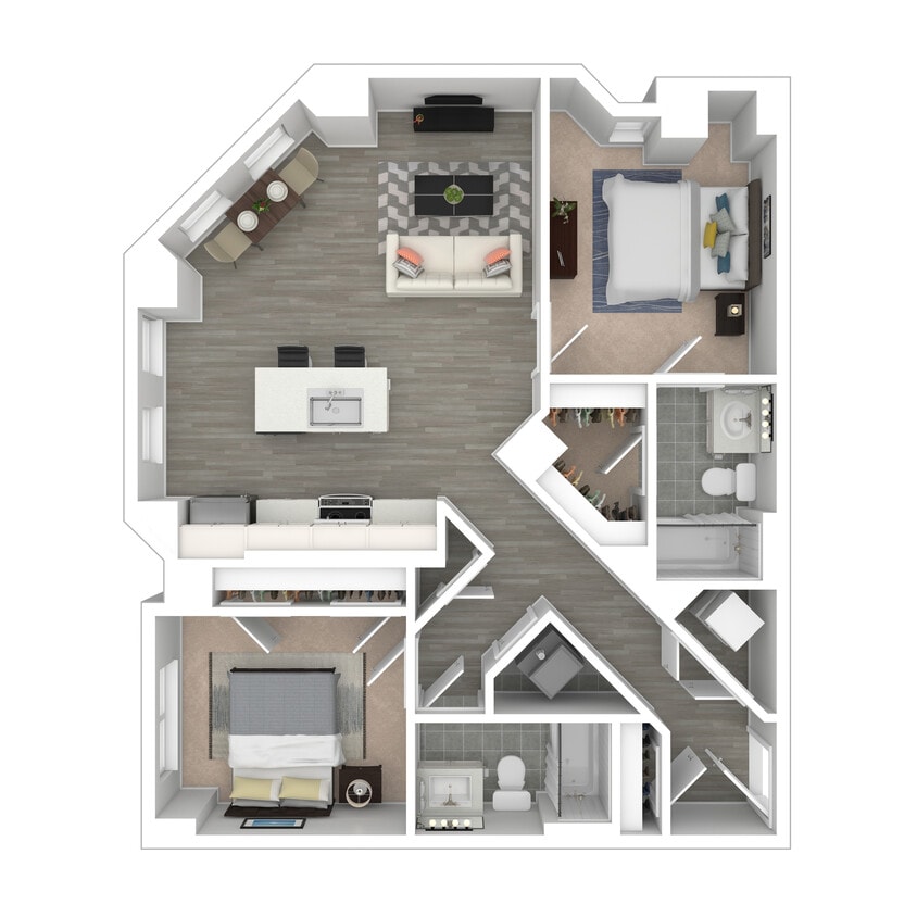 Floor Plan - 2A Affordable (income guildelines apply)