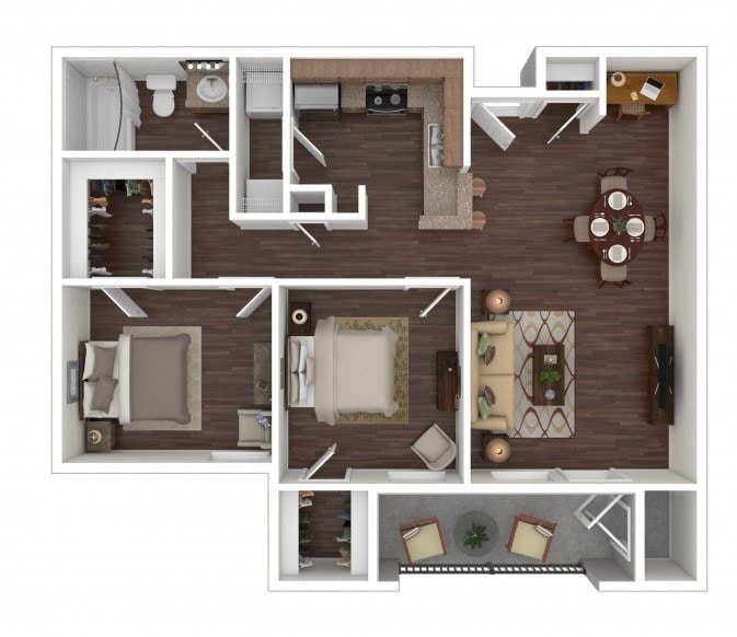 Floor Plan - 2 Bedroom 1 Bath