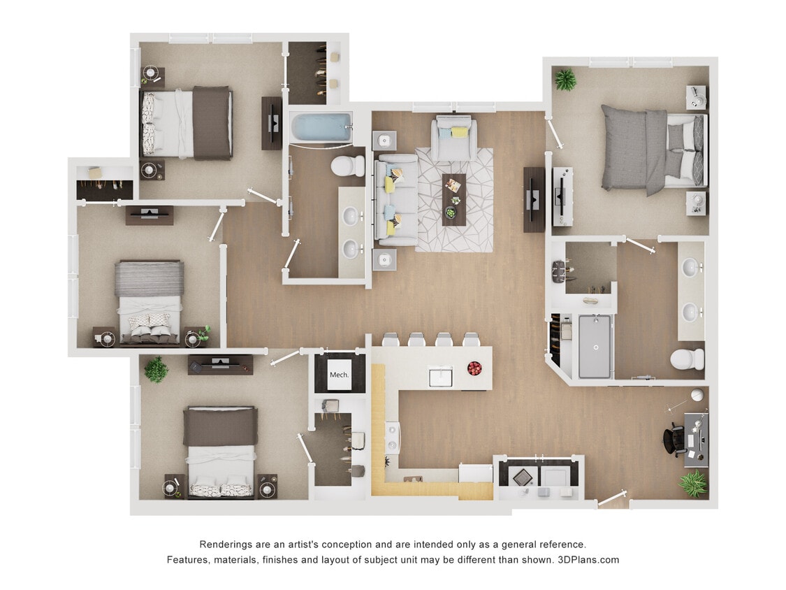 Floor Plan - D1b 60%