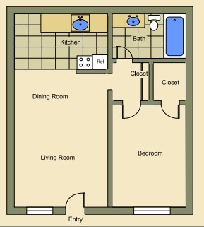 1BR/1BA - A1