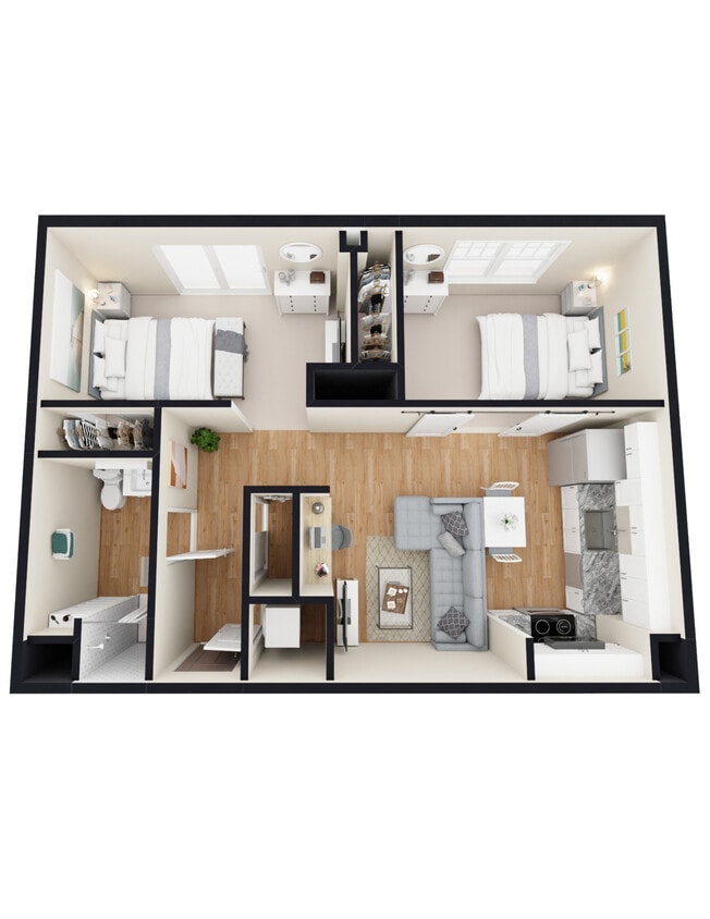 Floor Plan - Two Bedroom Apartments