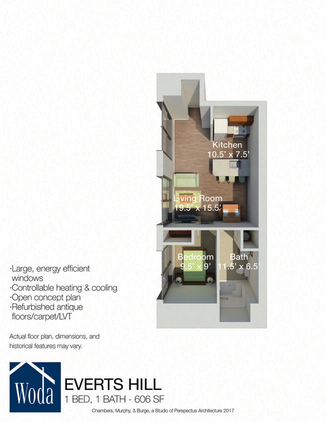Floor Plan - 1 Bedroom