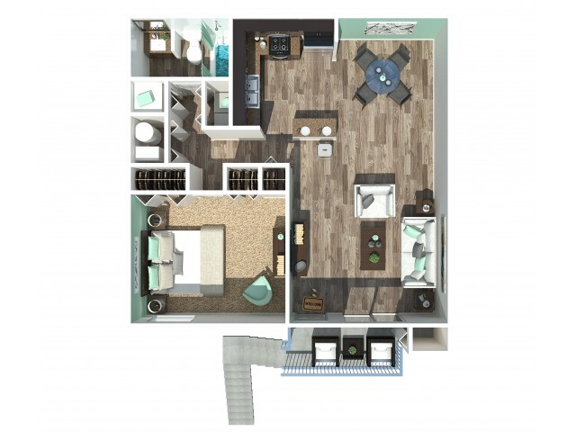 One Bedroom One Bath Garden 850 Sq Ft - 1 Bedroom 1 Bath 850