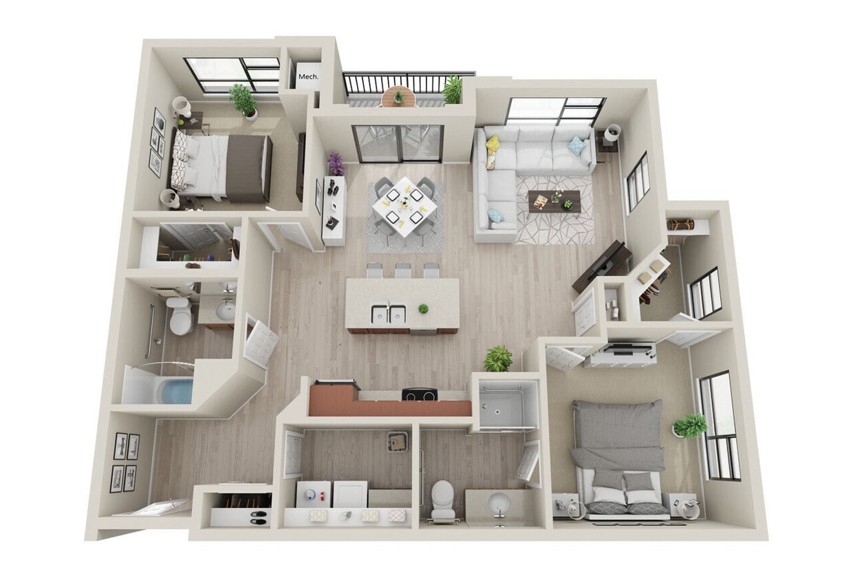 Floor Plan - 2 Bedroom E