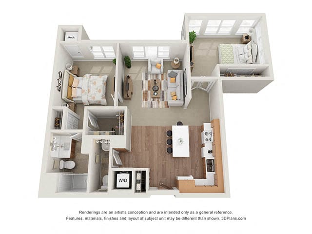 Floor Plan - Two Bedroom - F