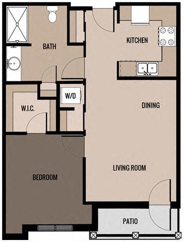Floor Plan - One Bedroom