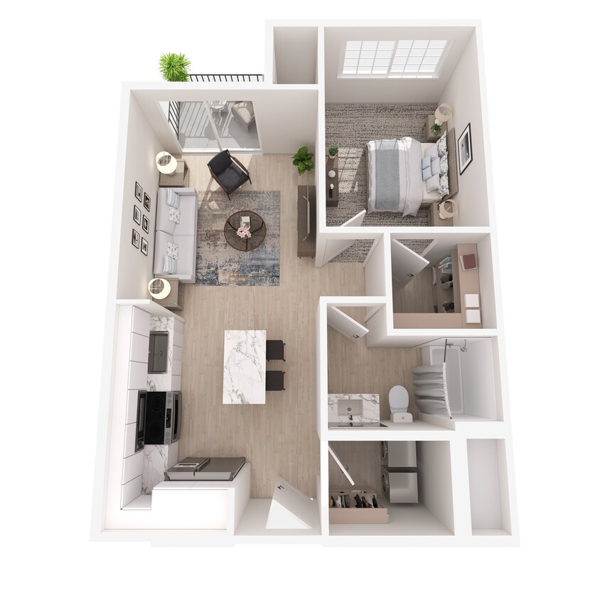 Floor Plan - Azalea (1 Bedroom)