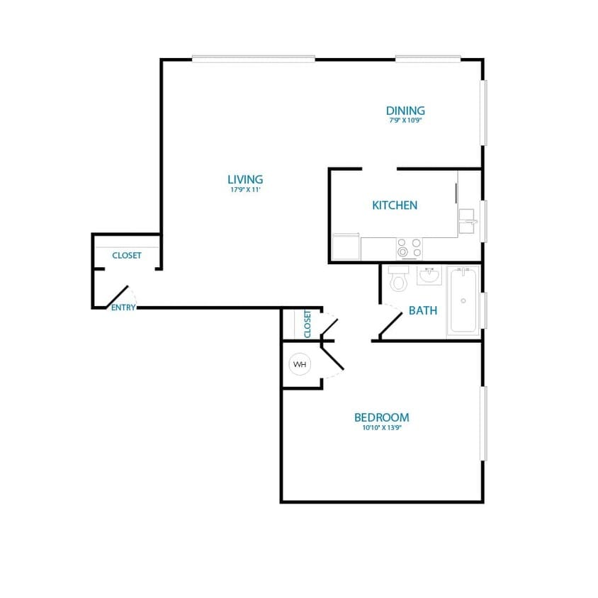 Floor Plan - One Bedroom A