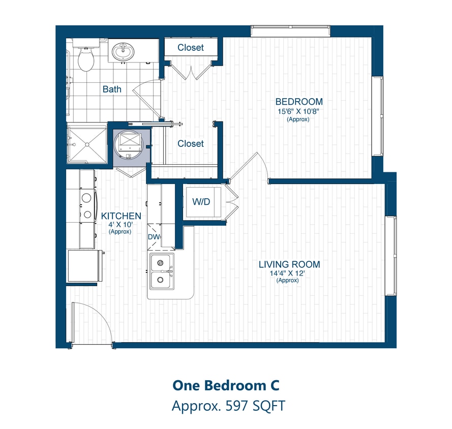Floor Plan - 1-Bed C