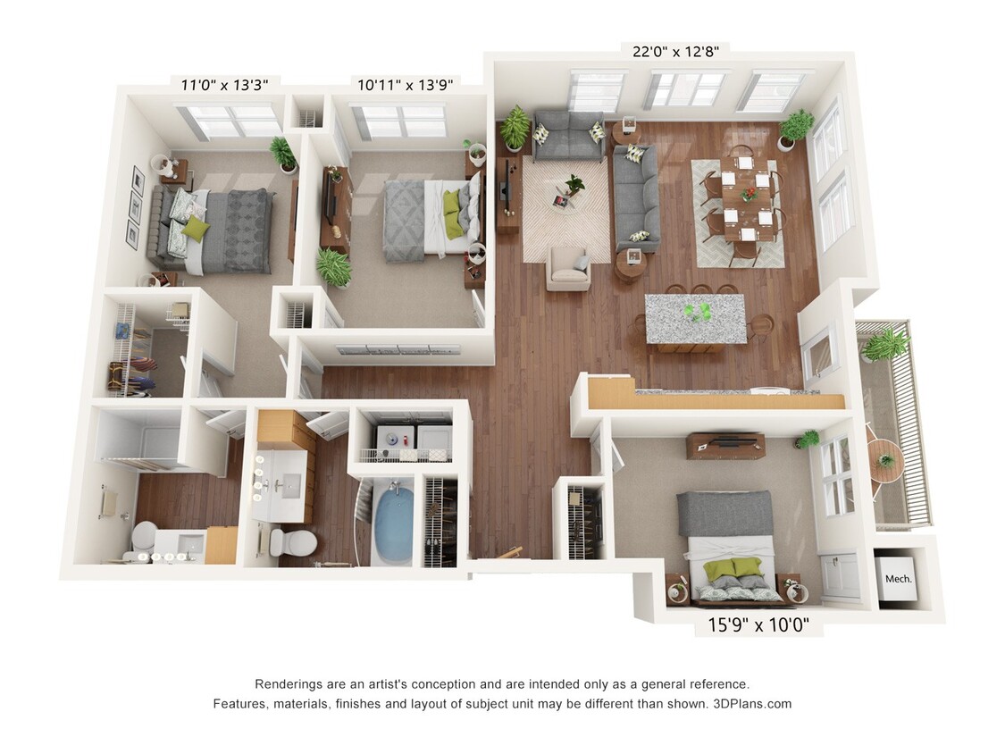 Floor Plan - Three Bedroom B