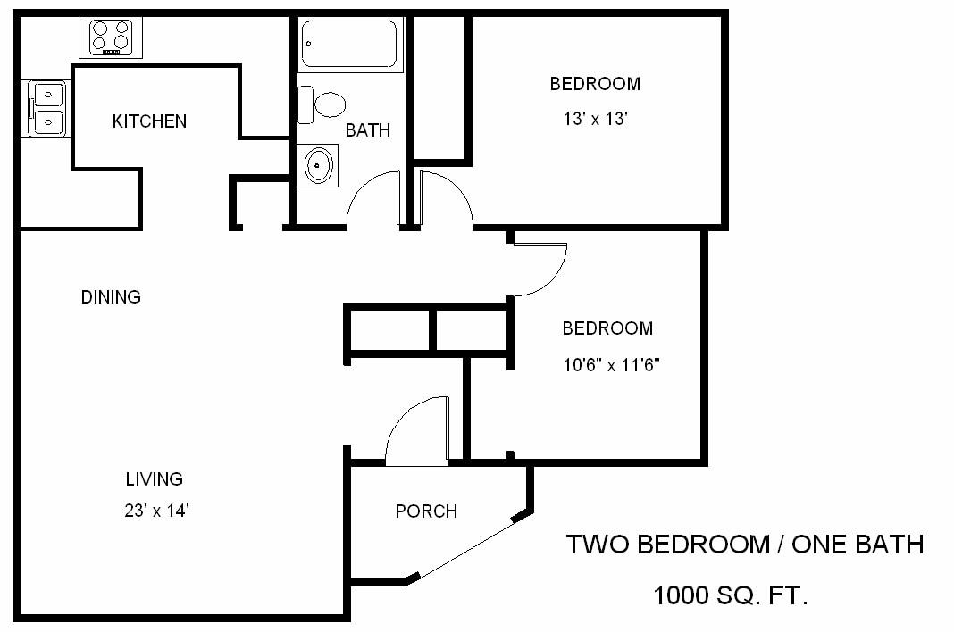 Floor Plan - Two Bedroom