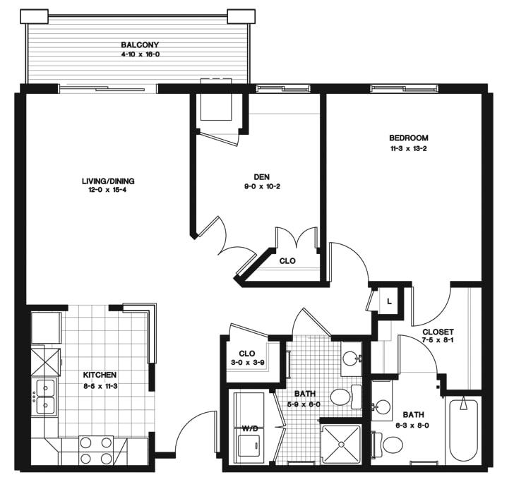 B1 - B1-One Bedroom with Den