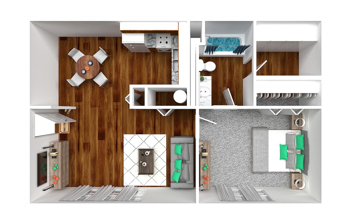 1 bedroom 1 bathroom 628 sq ft - 1 Bedroom - Income Restictions