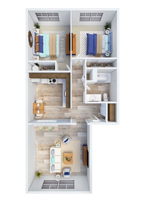 Floor Plan - Two Bedroom U