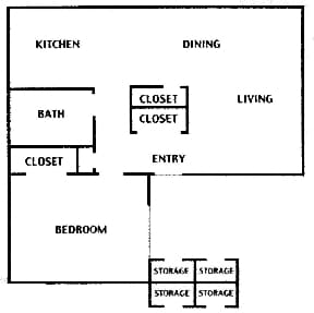 1 bedroom floor plan - One bedroom
