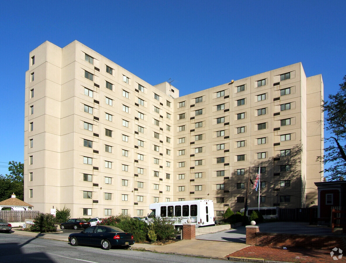 View from the west - Luther Towers II Apartments