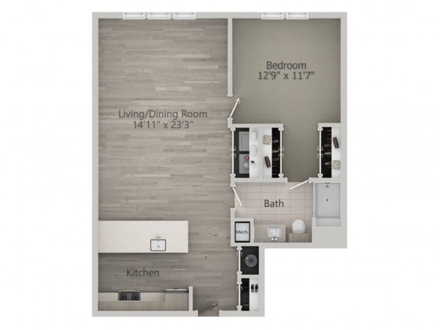 Floor Plan - Millway (1br_b)