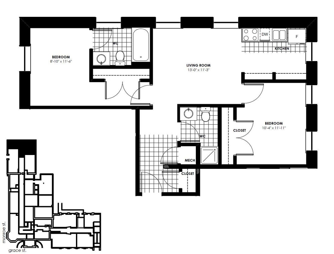 Floor Plan - 2B | 2B - 848
