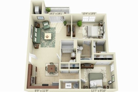 Floorplan - Two Bedroom Phase 1