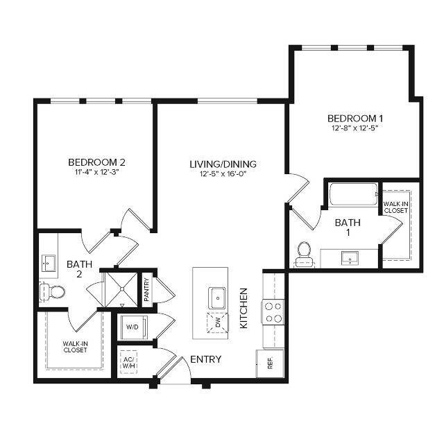 B1 Alt2 | 2 bed 2 bath | 986 sq ft - B1 ALT 2